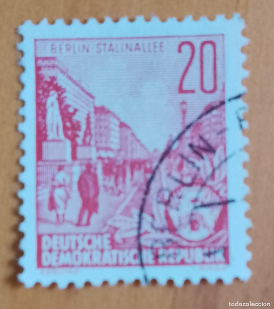 Sellos: ALEMANIA, DDR - V/F 20 - ARQUITECTURA, BERLIN STALINALLEE