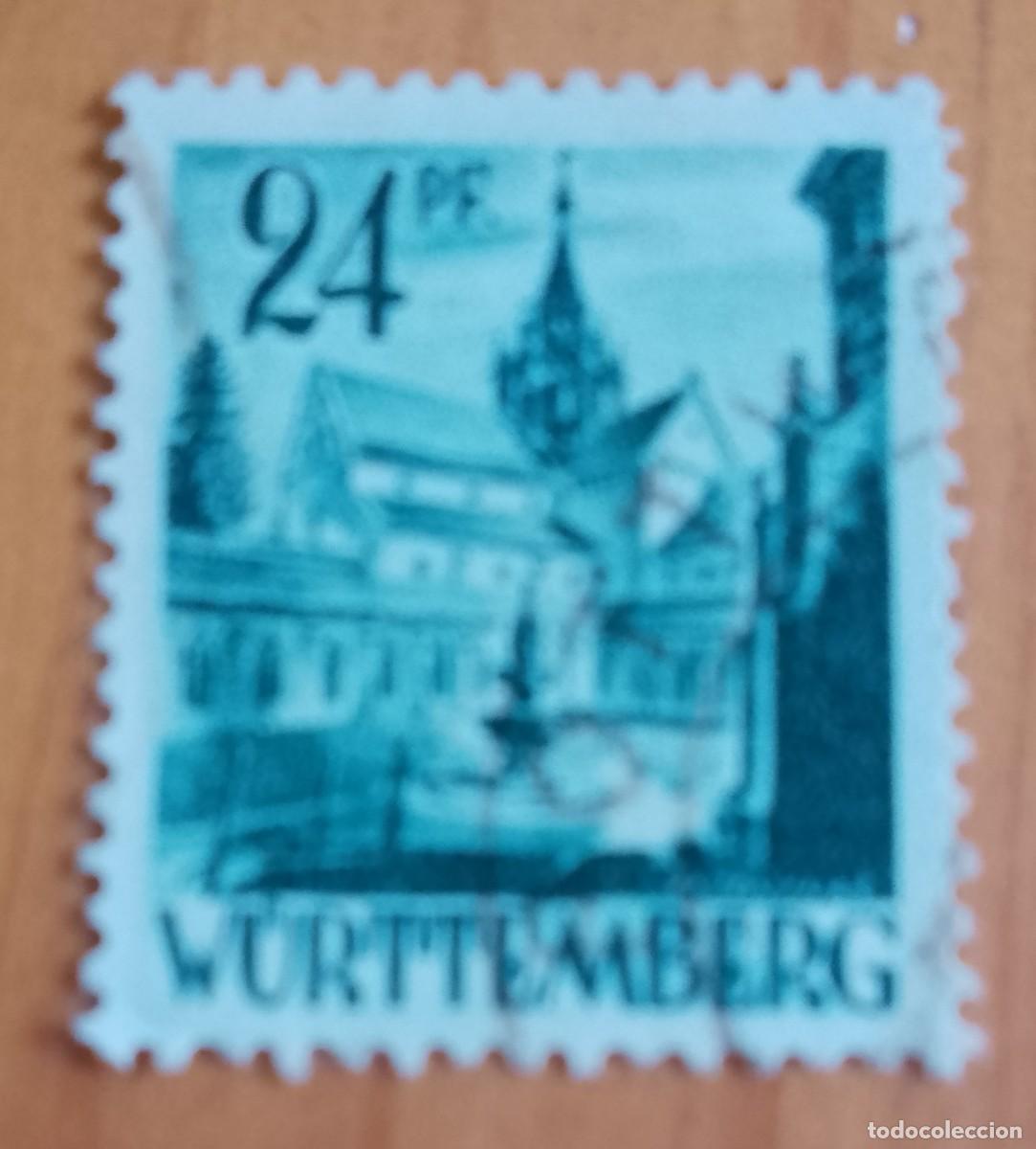 Sellos: ALEMANIA - V/F 24 PF. - ARQUITECTURA, W&Uuml;RTTEMBERG