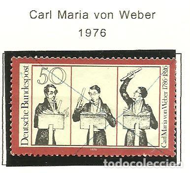 Sellos: ALEMANIA FEDERAL 1976 - MICHEL NRO. 894 - USADO - MATASELLADO A BOLIGRAFO