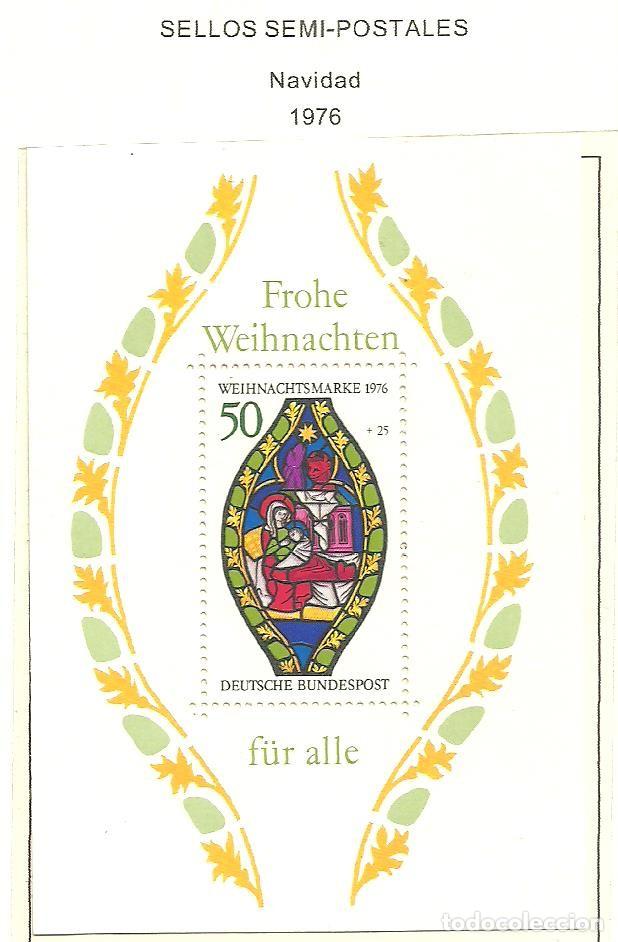 Sellos: ALEMANIA FEDERAL 1976 - MICHEL NRO. 13 BLOCK - NUEVO