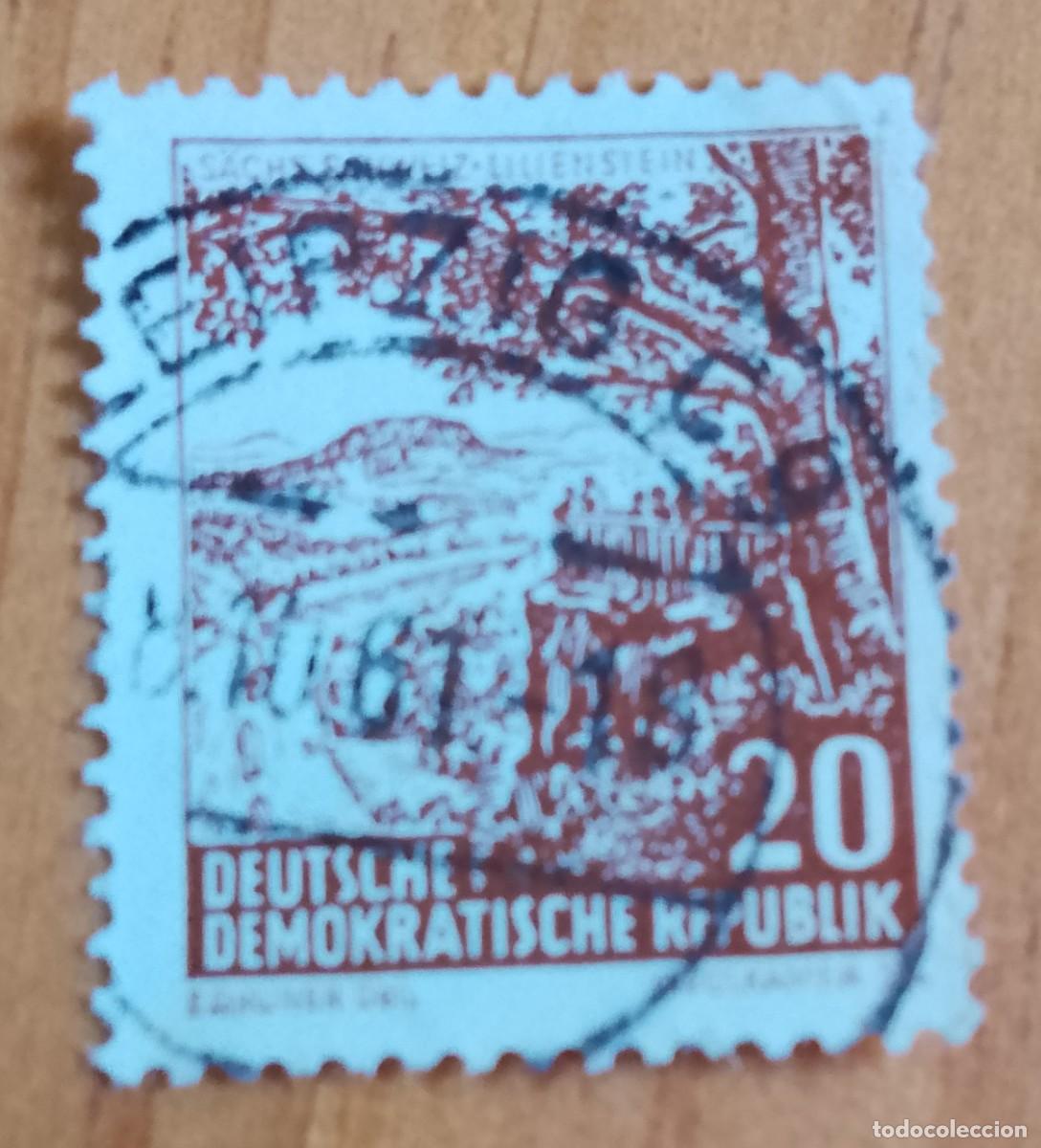 Sellos: ALEMANIA, DDR - V/F 20. - SACHS SCHWEIZ LILIESTEIN