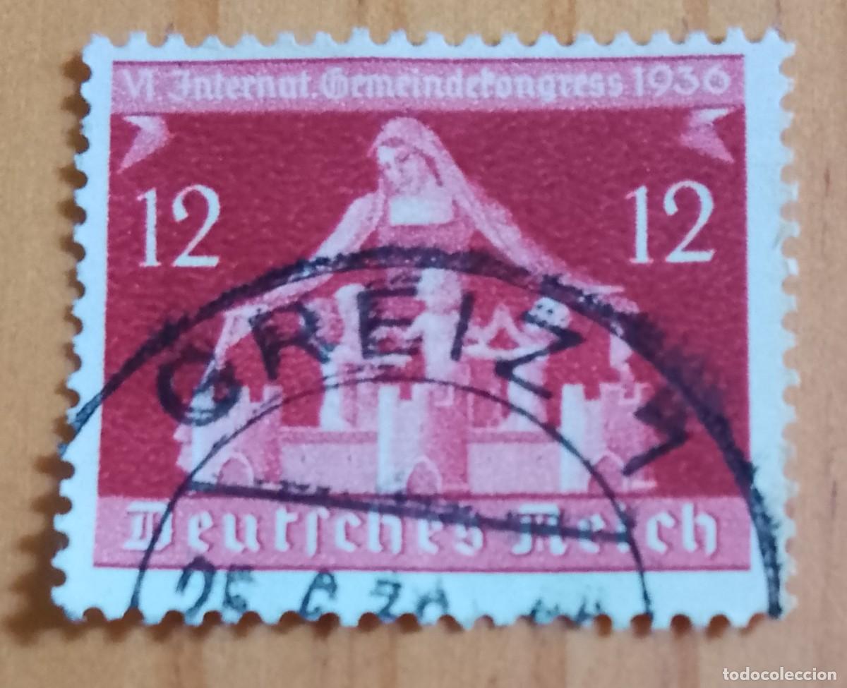 Sellos: ALEMANIA - V/F 12 - A&Ntilde;O 1936 - CONGDRESO DE LAS CIUDADES