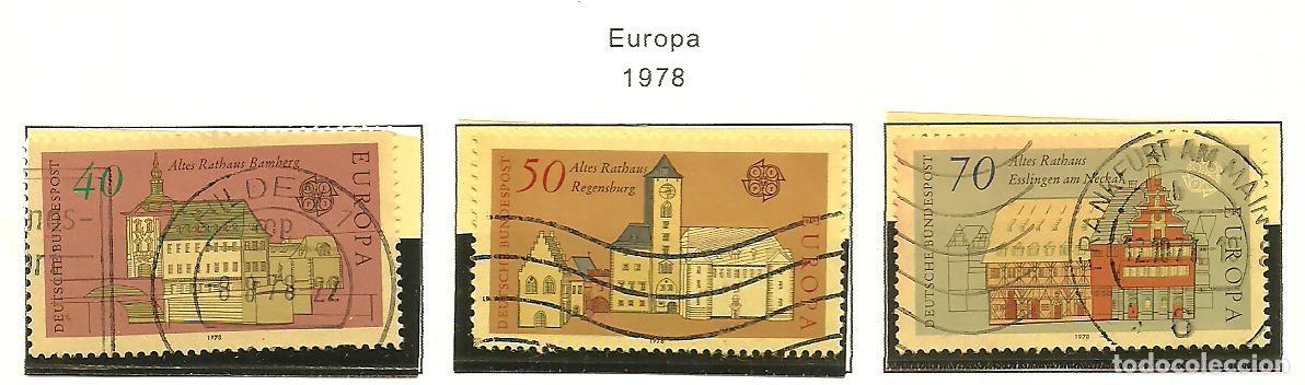 Sellos: ALEMANIA FEDERAL 1978 - MICHEL NRO. 969-71 - USADO