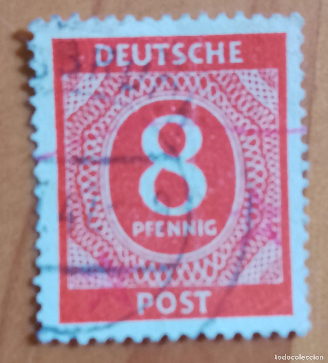 Sellos: ALEMANIA - V/F 8 PFENNIG - NUMERAL