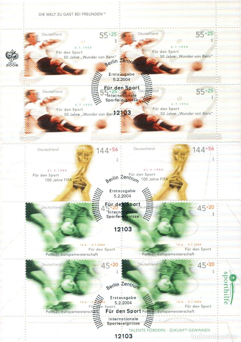 Sellos: ALEMANIA 2004 MINI-SHEET FDC MICHEL DE 2382-2385-2386KB