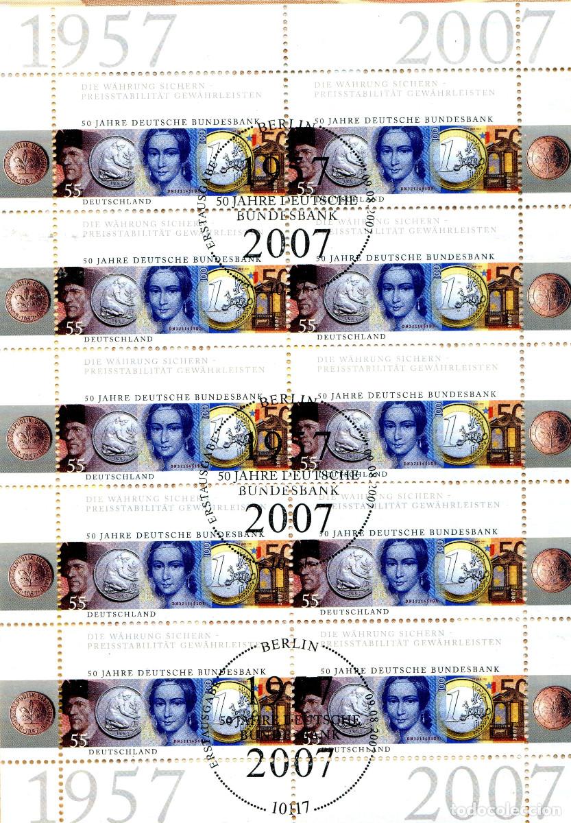 Sellos: ALEMANIA 2007 MINI-SHEET FDC MICHEL DE 2618KB
