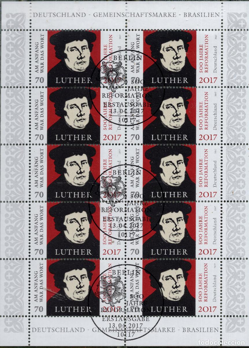 Sellos: ALEMANIA 2017 MINI-SHEET FDC MICHEL DE 3300KB