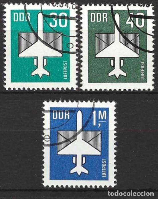 Sellos: Alemania ( RDA ) 1982 - Mi 2751 a 2753 - YT Pa 8 a Pa 10 - Aviones ( A&eacute;reo )