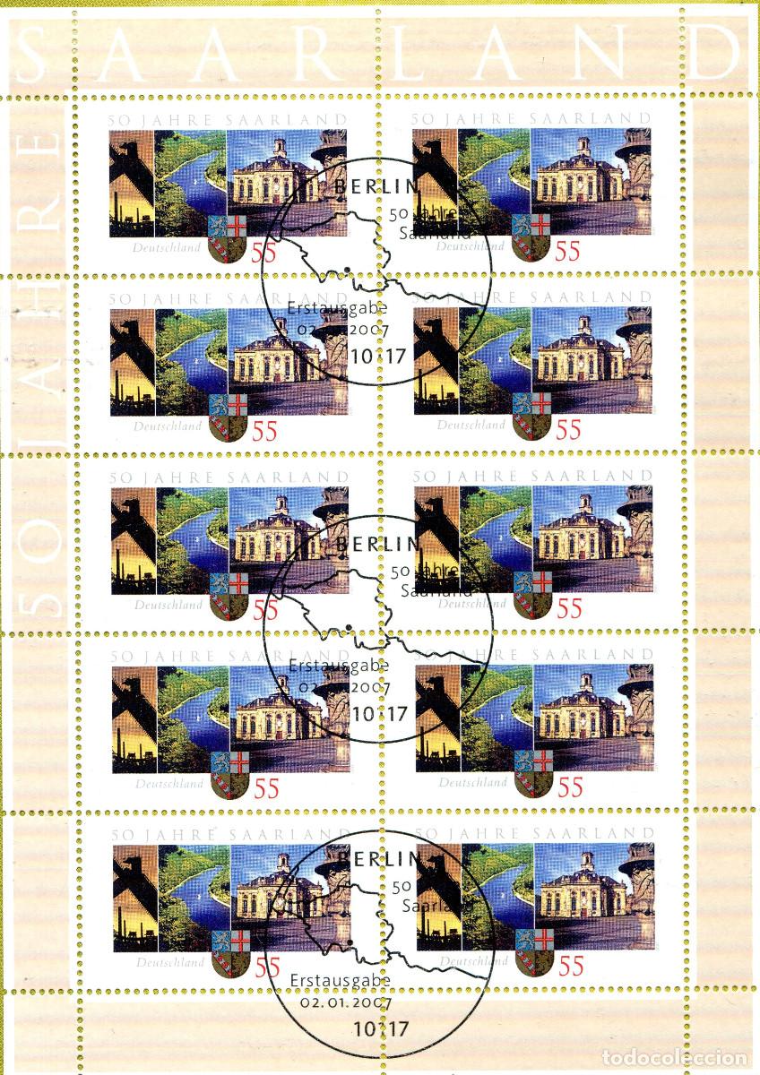 Sellos: ALEMANIA 2007 MINI-SHEET FDC MICHEL DE 2581KB