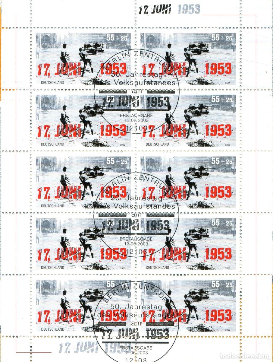 Sellos: ALEMANIA 2003 MINI-SHEET FDC MICHEL DE 2342KB