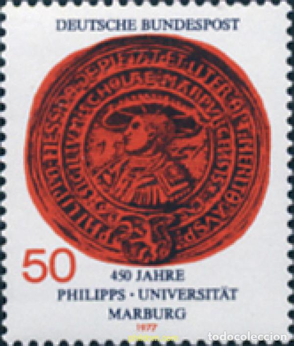 Sellos: 150260 MNH ALEMANIA FEDERAL 1977 450 ANIVERSARIO DE LA UNIVERSIDAD DE MARBURG