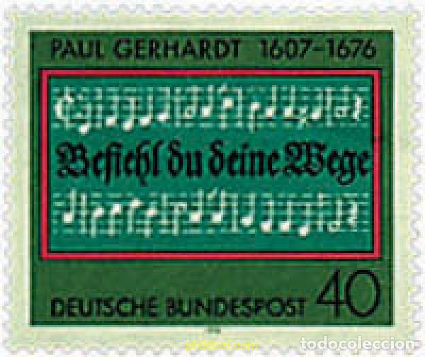Sellos: 64953 MNH ALEMANIA FEDERAL 1976 3 CENTENARIO DE LA MUERTE DE PAUL GERHART