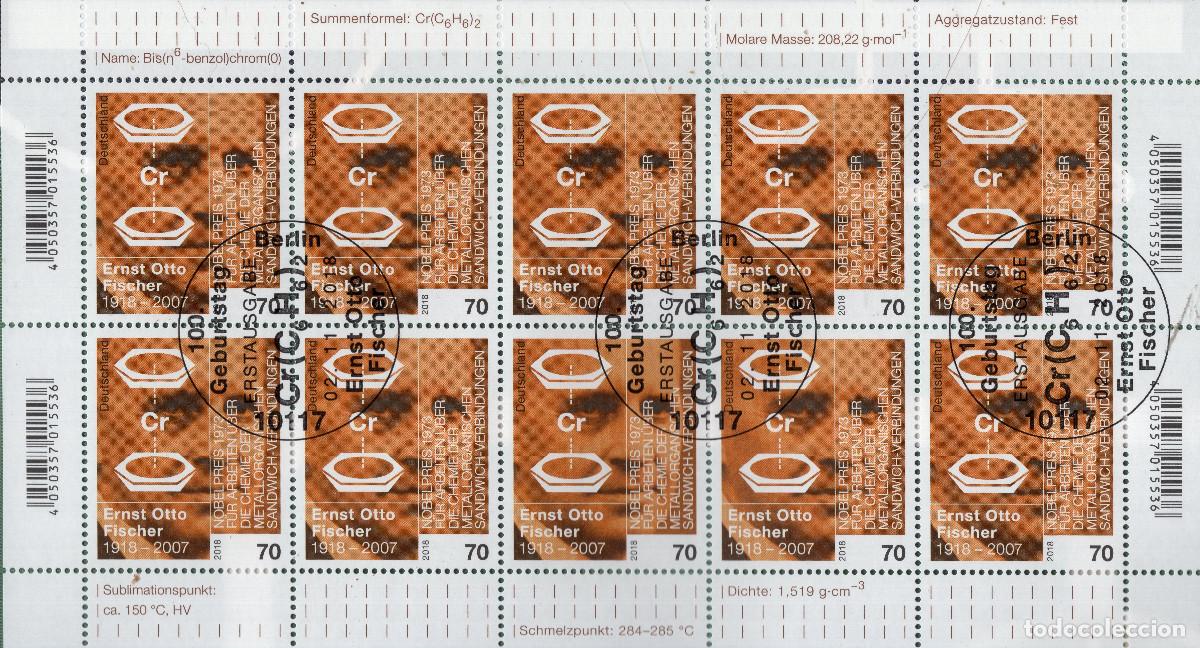 Sellos: ALEMANIA 2018 MINI-SHEET FDC MICHEL DE 3420KB