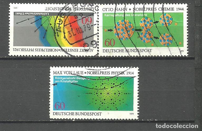 Sellos: ALEMANIA FEDERAL 1979 - MICHEL NRO. 1019-21 - USADO