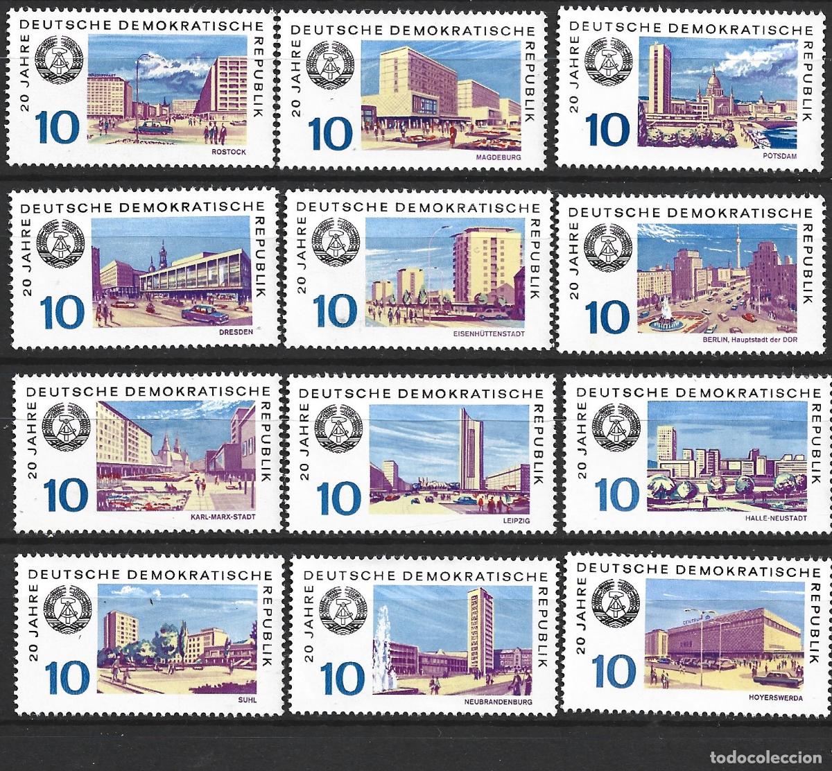 Sellos: ALEMANIA DEMOCRATICA DDR YVERT NUM. 1191/1202 SERIE COMPLETA NUEVA SIN GOMA