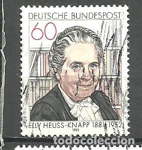 Sellos: ALEMANIA FEDERAL 1981 - MICHEL NRO. 1082 - USADO -