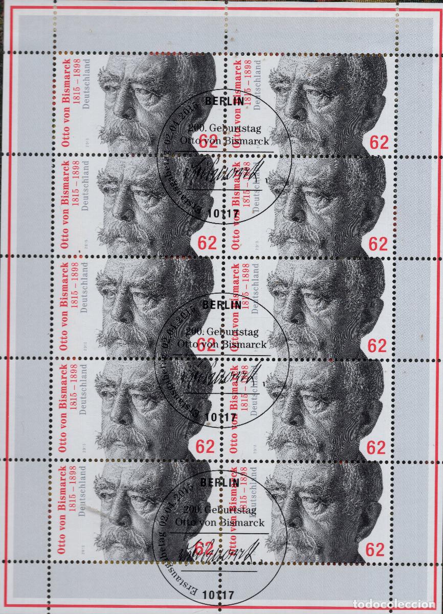 Sellos: ALEMANIA 2015 MINI-SHEET FDC MICHEL DE 3145KB