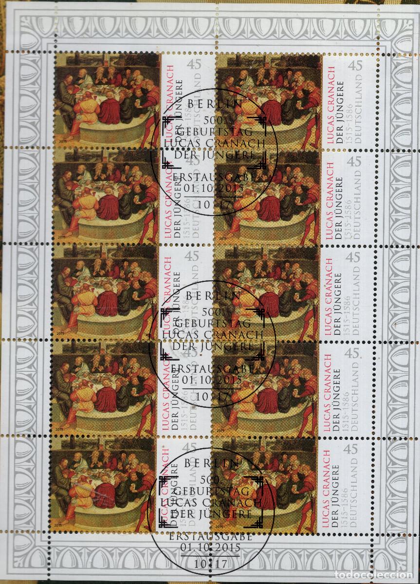 Sellos: ALEMANIA 2015 MINI-SHEET FDC MICHEL DE 3181KB