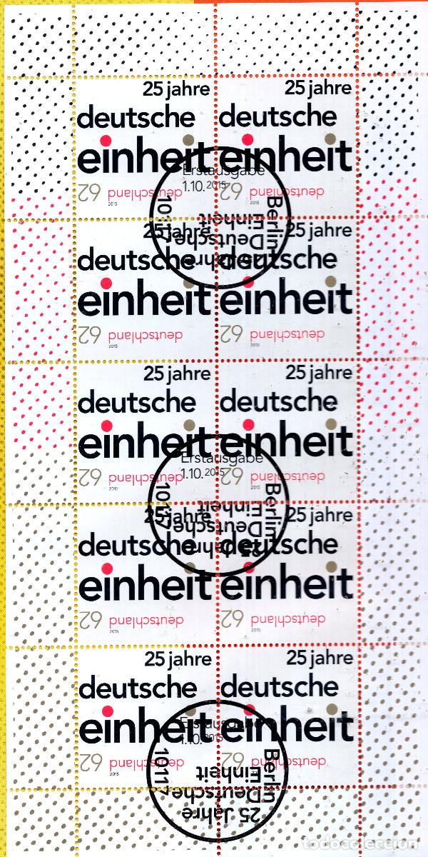 Sellos: ALEMANIA 2015 MINI-SHEET FDC MICHEL DE 3182KB
