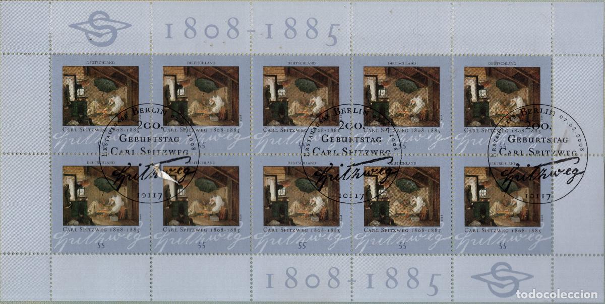 Sellos: ALEMANIA 2008 MINI-SHEET FDC MICHEL DE 2647KB