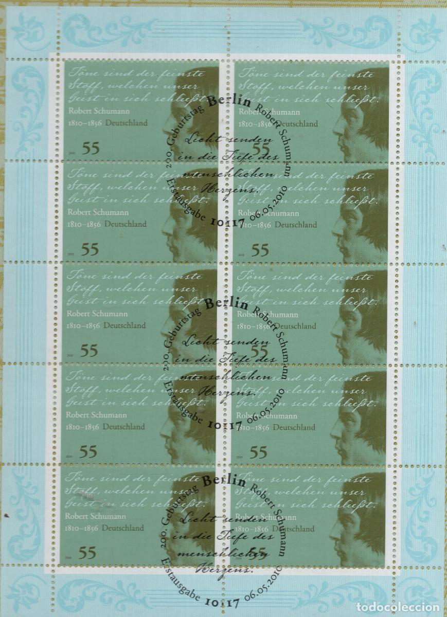 Sellos: ALEMANIA 2010 MINI-SHEET FDC MICHEL DE 2797KB