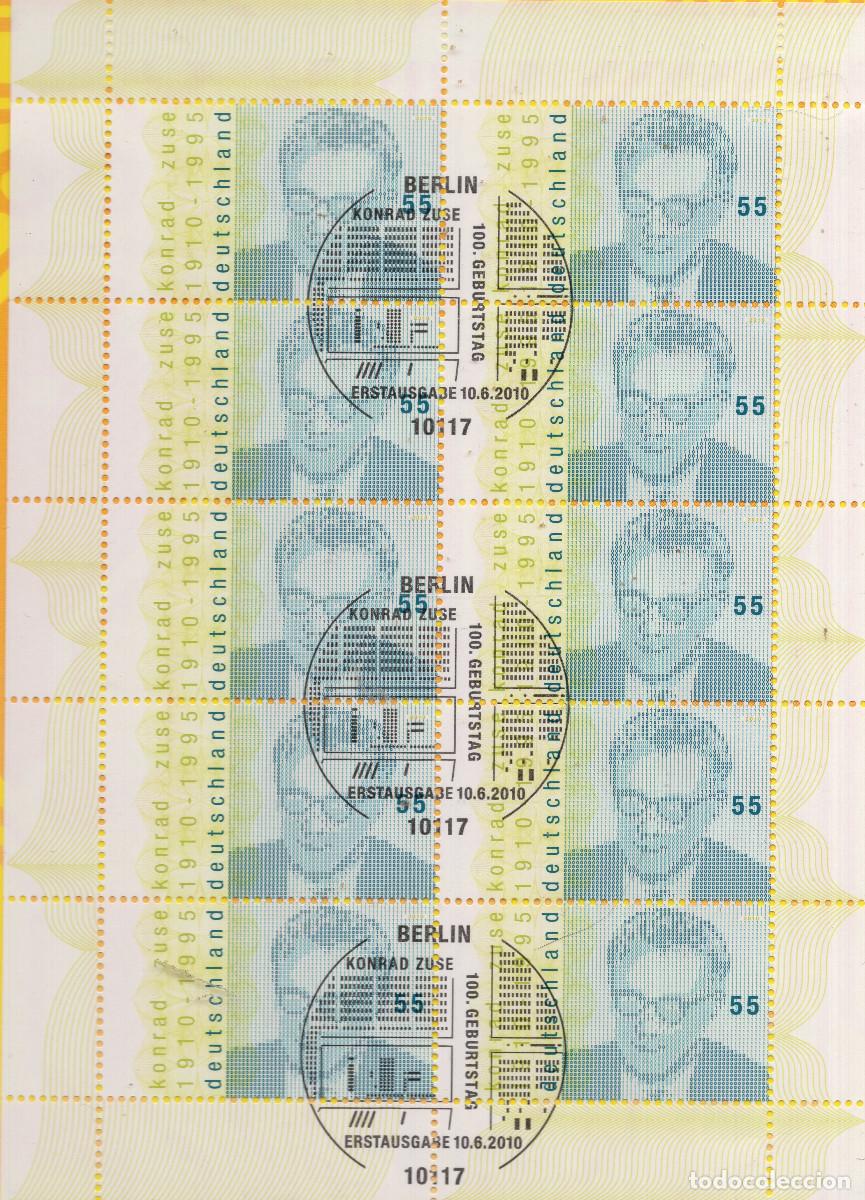 Sellos: ALEMANIA 2010 MINI-SHEET FDC MICHEL DE 2802KB