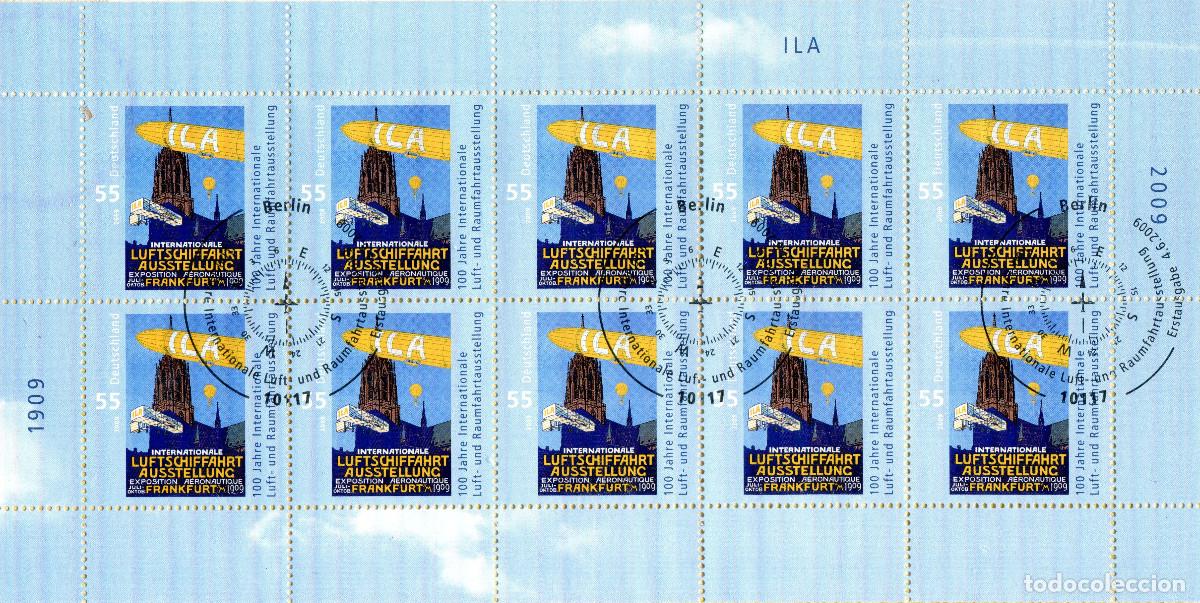 Sellos: ALEMANIA 2009 MINI-SHEET FDC MICHEL DE 2740KB