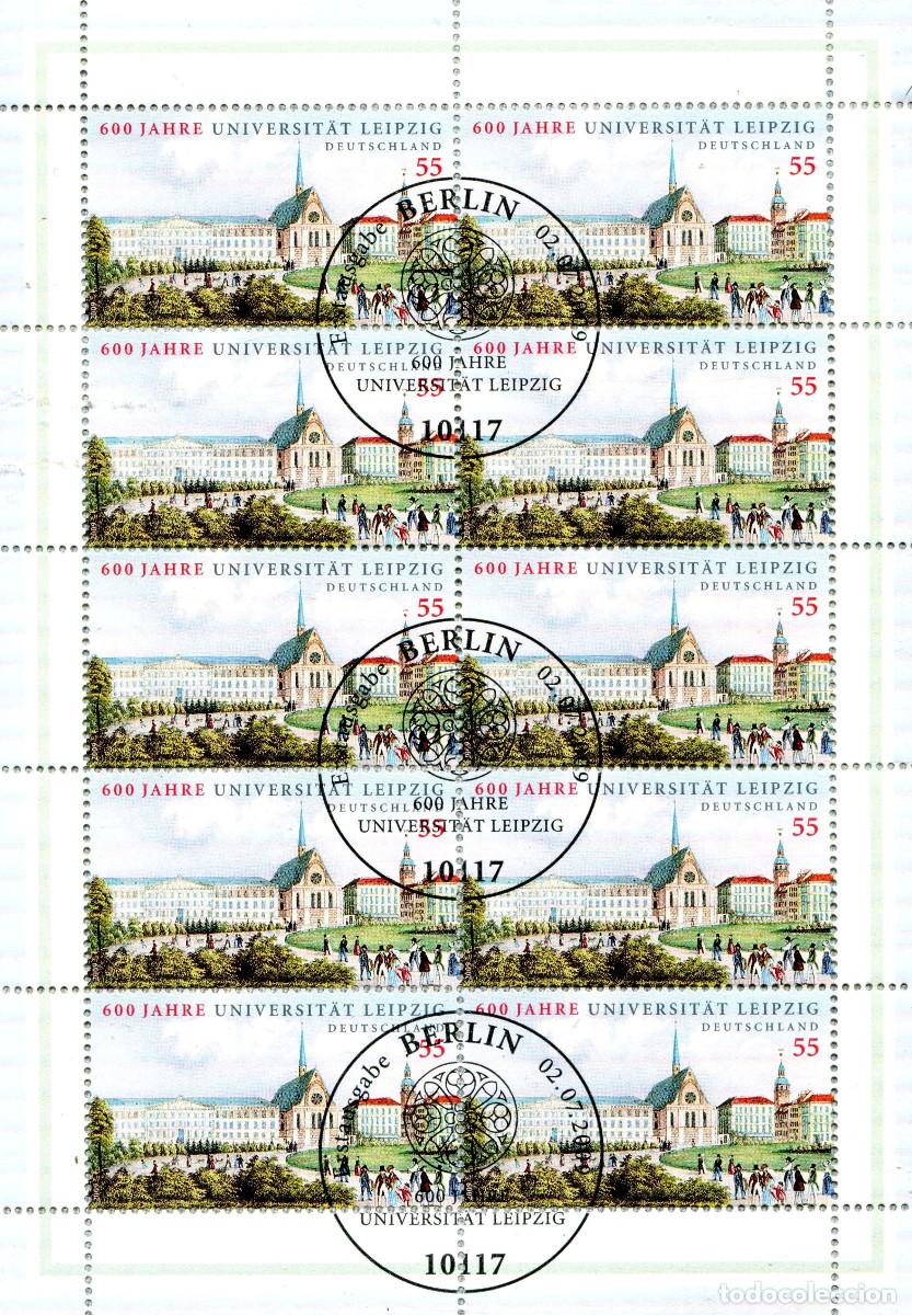 Sellos: ALEMANIA 2009 MINI-SHEET FDC MICHEL DE 2745KB