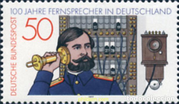 Sellos: 150266 MNH ALEMANIA FEDERAL 1977 CENTENARIO DEL TELEFONO EN ALEMANIA