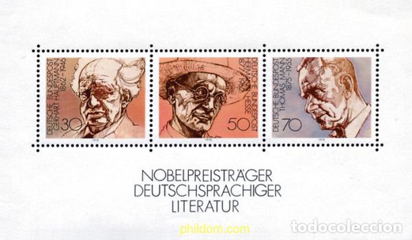 Sellos: 106001 MNH ALEMANIA FEDERAL 1978 PREMIOS NOBEL DE LITERATURA ALEMANA