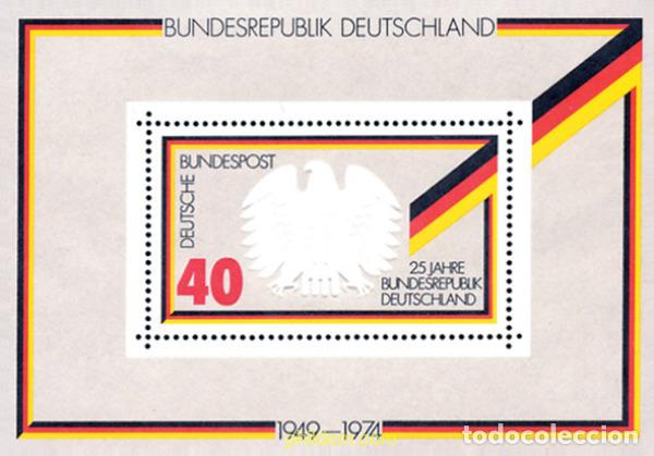 Sellos: 105994 MNH ALEMANIA FEDERAL 1974 25 ANIVERSARIO DE LA REPUBLICA FEDERAL
