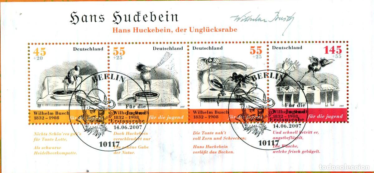 Sellos: ALEMANIA 2007 MINI-SHEET FDC MICHEL DE BL7