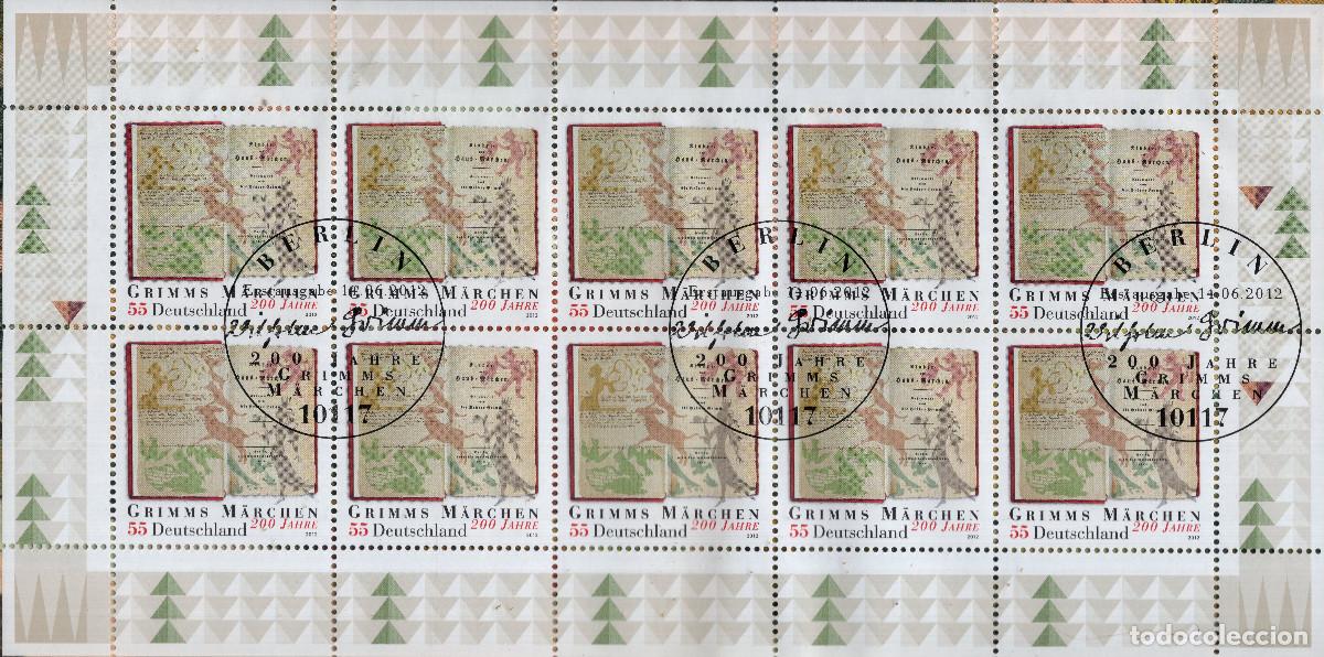 Sellos: ALEMANIA 2012 MINI-SHEET FDC MICHEL DE 2938KB