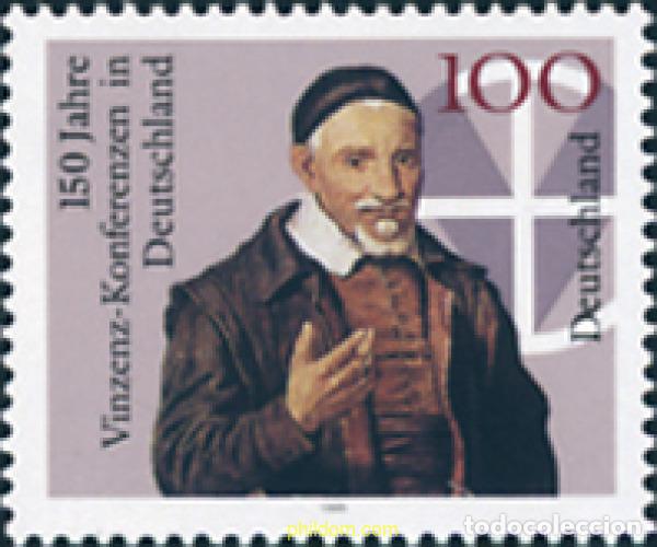 Sellos: 146382 MNH ALEMANIA FEDERAL 1995 150 ANIVERSARIO DE LA CONFERENCIA SAN VICENTE DE PAUL EN ALEMANIA
