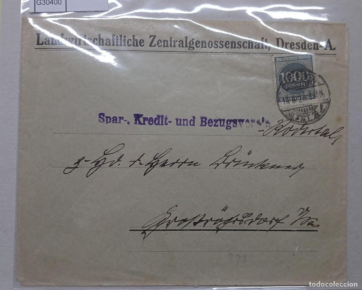 Sellos: Sobre imperio alem&aacute;n M278 USO SUPER TEMPRANO