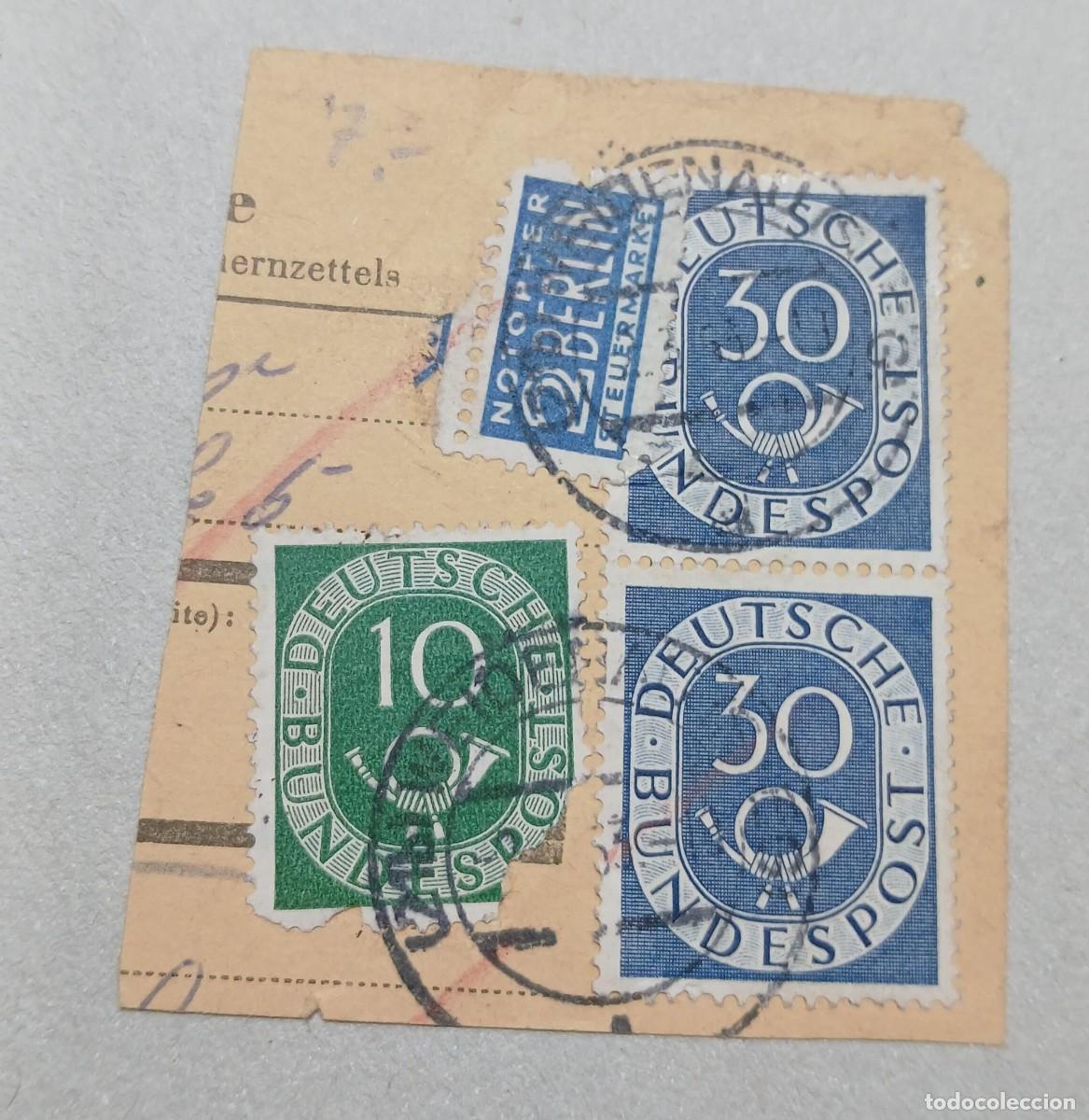 Sellos: Sellos cuerno postal Alemania 1951