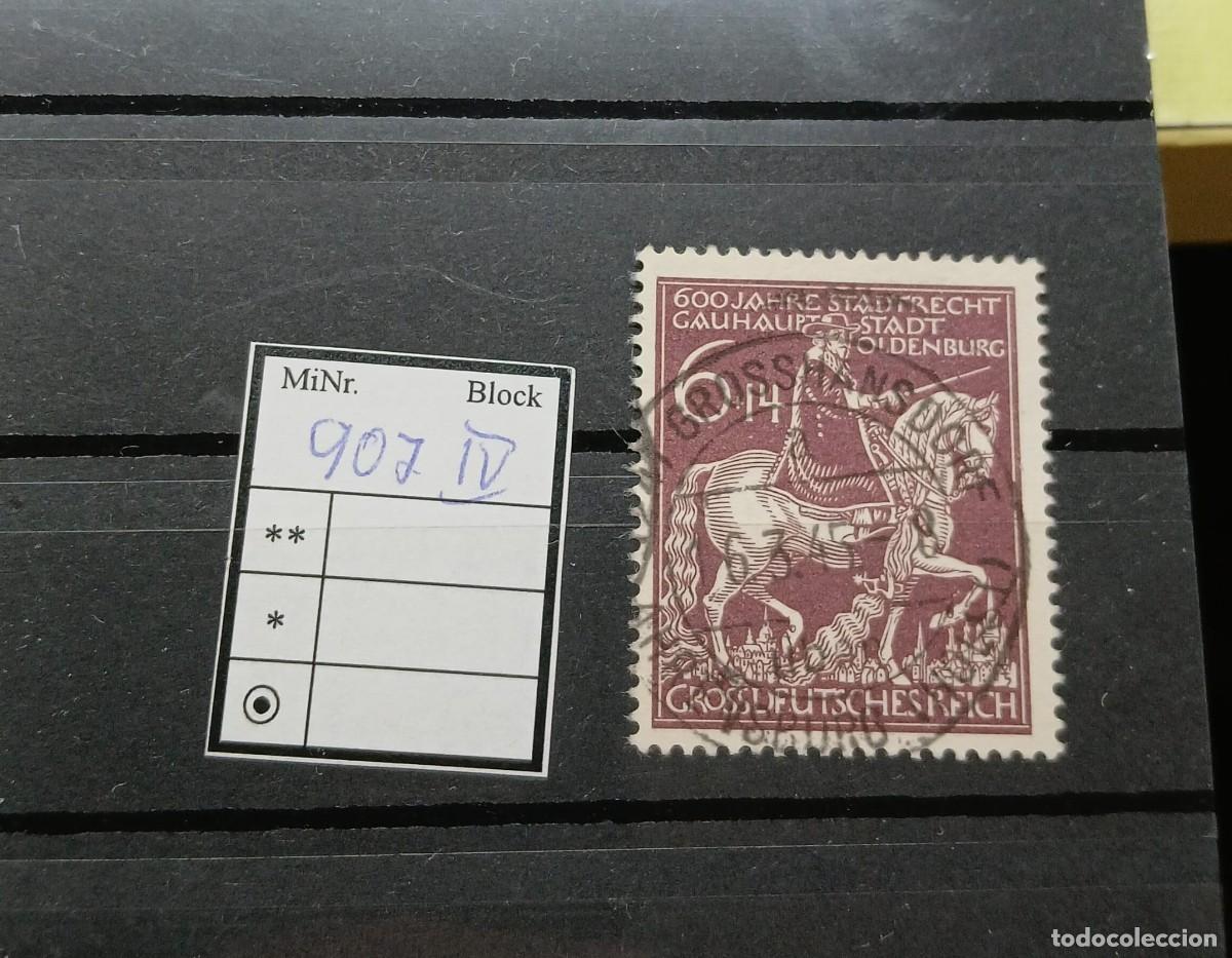 Sellos: Imperio alem&aacute;n 1945 M907 firmado