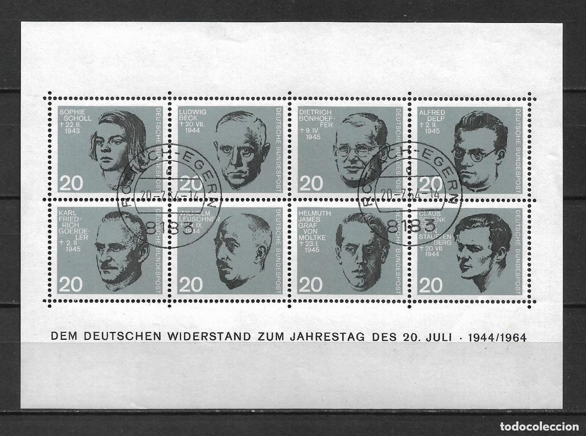 Sellos: alemania 1964 hoja bloque michel 3 usado 15&euro; - 31/14