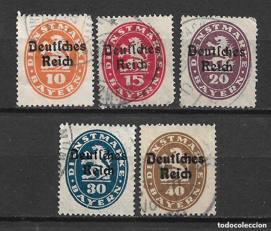 Sellos: alemania reich dienstmarken 1920 michel 35/39 usado 11&euro;- 12/31