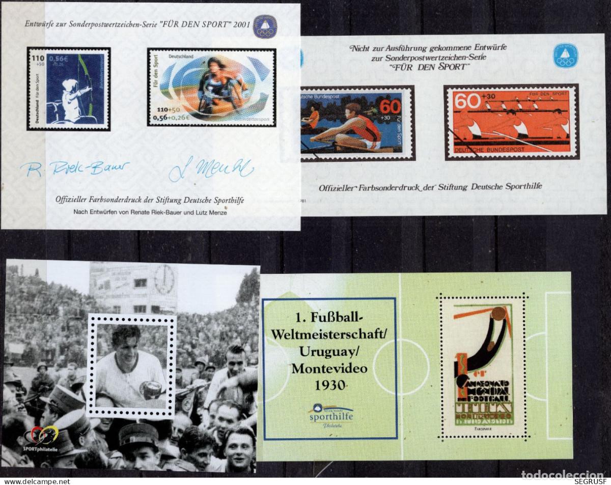 Sellos: ALEMANIA 4 HOJAS BLOQUE &rdquo; FUR DEN SPORT &rdquo; ( NUM. 18)