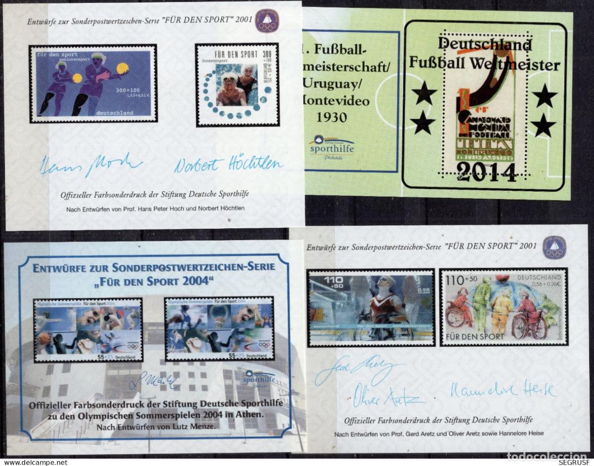 Sellos: ALEMANIA 4 HOJAS BLOQUE &rdquo; FUR DEN SPORT &rdquo; ( NUM. 17)