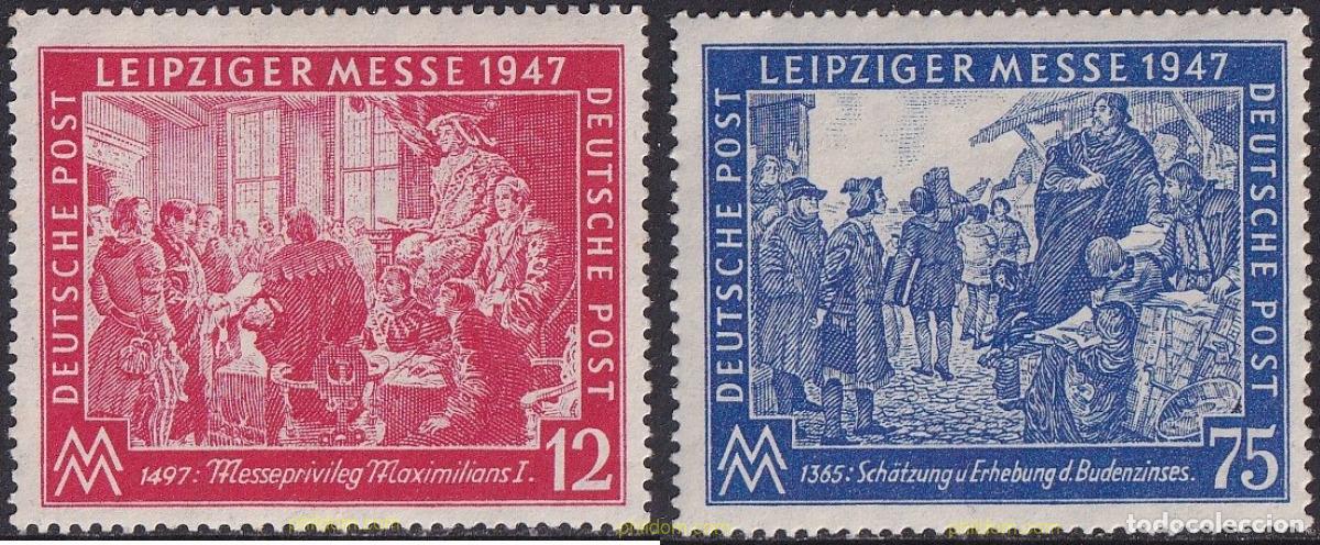Sellos: 690832 MNH ALEMANIA. Zona aliada (AAS) 1947 FERIA DE PRIMAVERA DE LEIPZIG