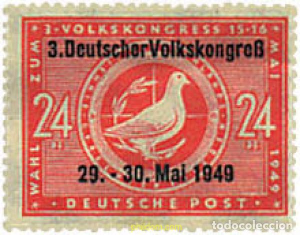 Sellos: 690941 HINGED ALEMANIA. Zona sovietica 1949 3 CONGRESO POPULAR DE WAHLEN