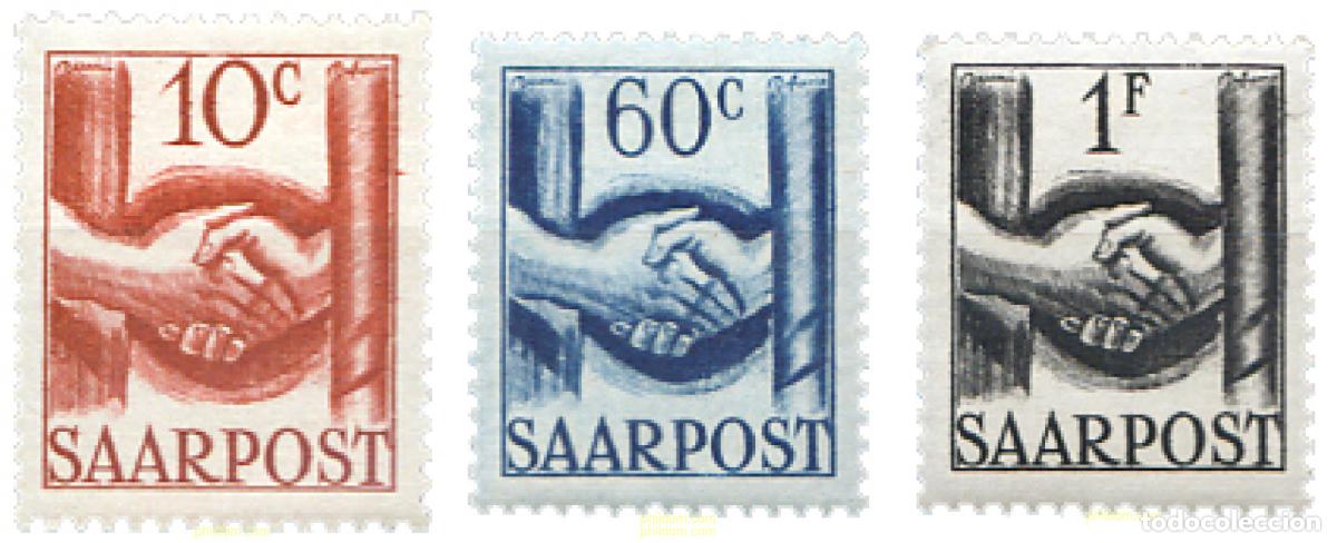 Sellos: 577246 HINGED ALEMANIA. Sarre 1948 SERIE BASICA