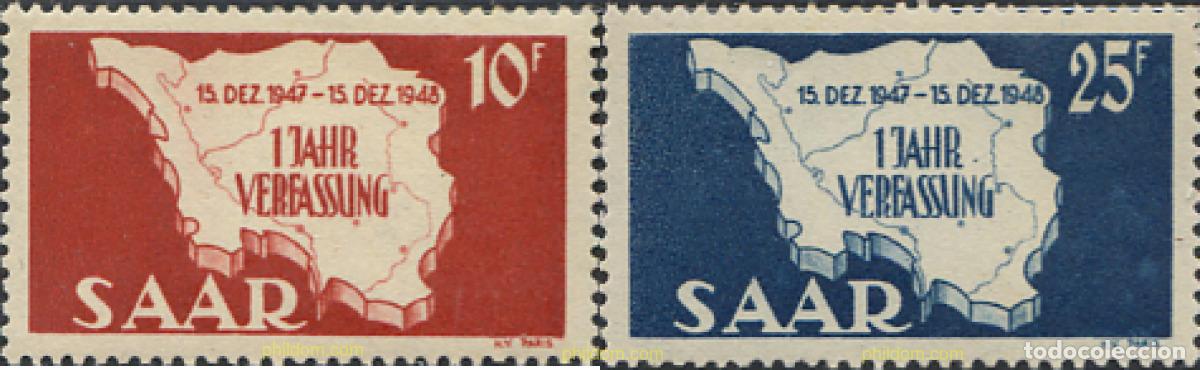 Sellos: 262074 HINGED ALEMANIA. Sarre 1948