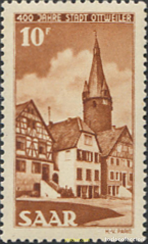 Sellos: 262094 HINGED ALEMANIA. Sarre 1950 400 ANIVERSARIO DE OTTWEILLER