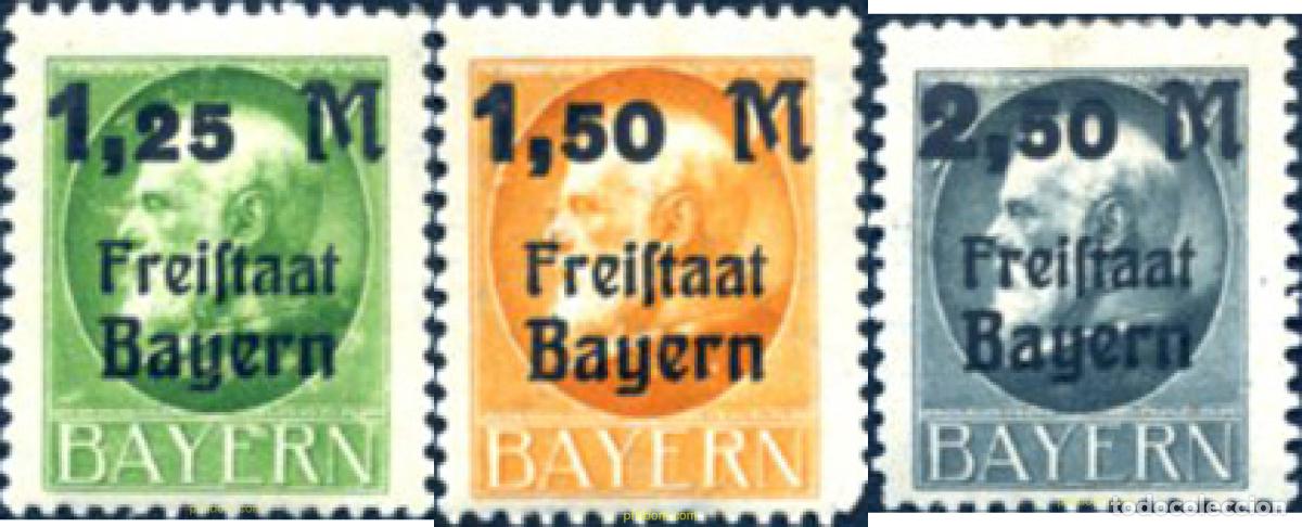Sellos: 765647 HINGED ALEMANIA. Baviera 1919 MOTIVOS VARIOS