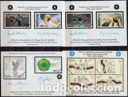 Sellos: ALEMANIA 4 HOJAS BLOQUE &rdquo; FUR DEN SPORT &rdquo; ( NUM. 4)