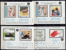Sellos: ALEMANIA 4 HOJAS BLOQUE &rdquo; FUR DEN SPORT &rdquo; ( NUM. 3)