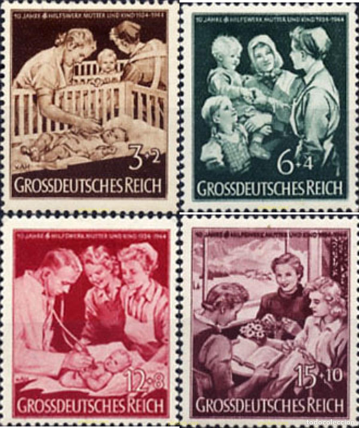 Sellos: 149900 MNH ALEMANIA 1944 10 ANIVERSARIO DE LA CAMPA&Ntilde;A DE AYUDA A LAS MADRES